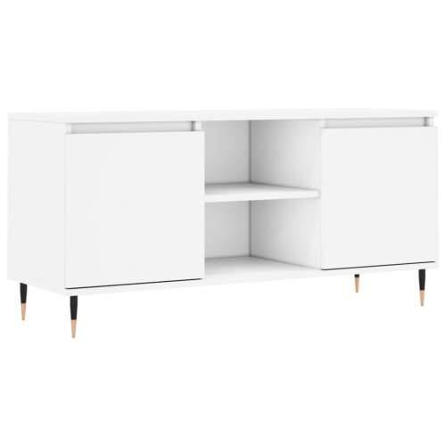TV ormarić bijeli 104 x 35 x 50 cm od konstruiranog drva - Bijela 1 Cijena