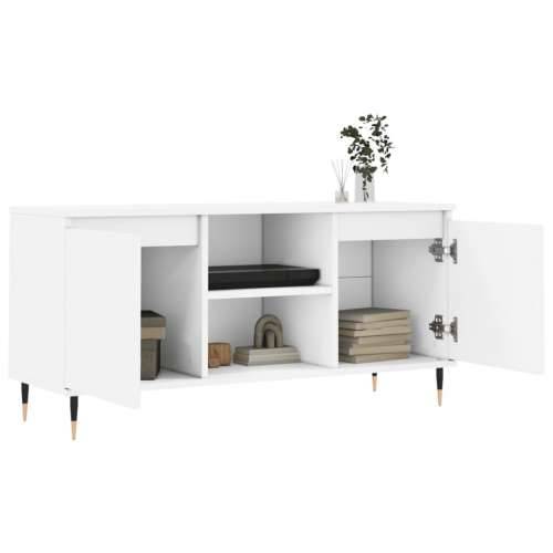 TV ormarić bijeli 104 x 35 x 50 cm od konstruiranog drva - Bijela 1 Cijena