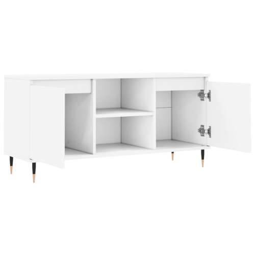 TV ormarić bijeli 104 x 35 x 50 cm od konstruiranog drva - Bijela 1 Cijena