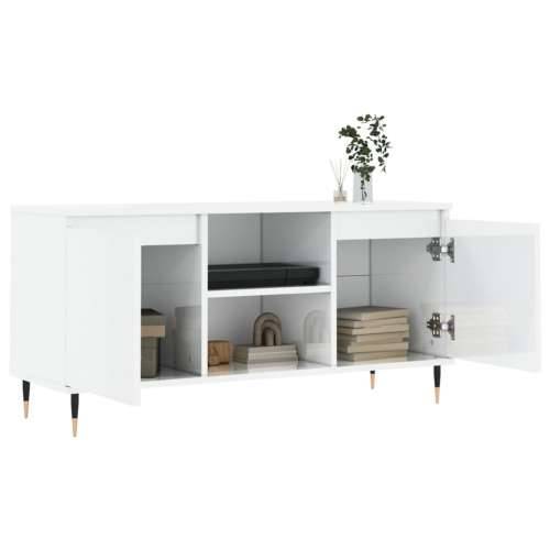 TV ormarić sjajni bijeli 104 x 35 x 50 cm od konstruiranog drva - Visoko sjajno bijela 1 Cijena