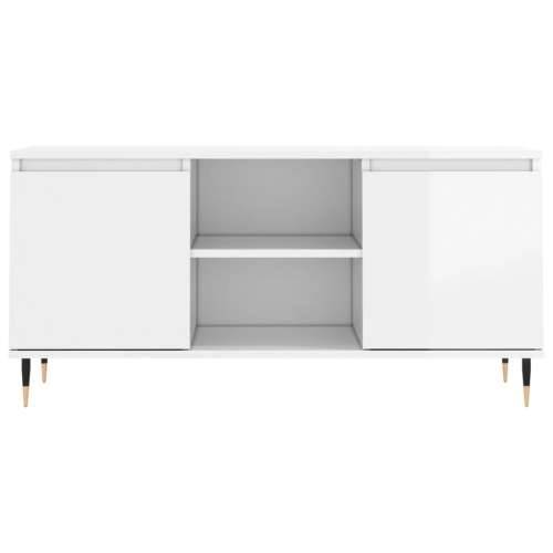 TV ormarić sjajni bijeli 104 x 35 x 50 cm od konstruiranog drva - Visoko sjajno bijela 1 Cijena
