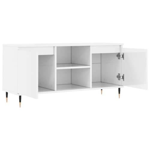 TV ormarić sjajni bijeli 104 x 35 x 50 cm od konstruiranog drva - Visoko sjajno bijela 1 Cijena