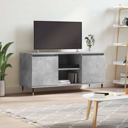 TV ormarić siva boja betona 104x35x50 cm od konstruiranog drva - Beton siva 1 Cijena