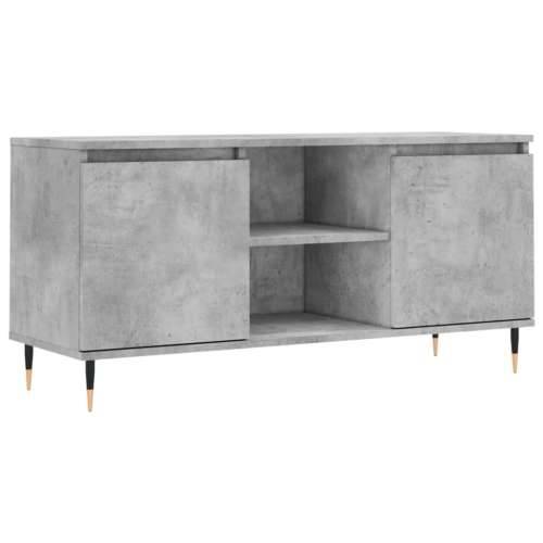 TV ormarić siva boja betona 104x35x50 cm od konstruiranog drva - Beton siva 1 Cijena