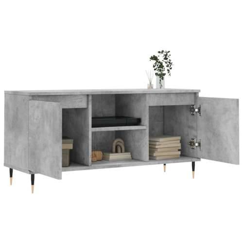 TV ormarić siva boja betona 104x35x50 cm od konstruiranog drva - Beton siva 1 Cijena