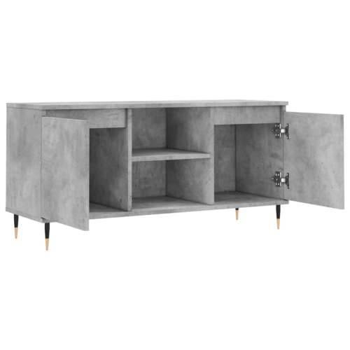 TV ormarić siva boja betona 104x35x50 cm od konstruiranog drva - Beton siva 1 Cijena