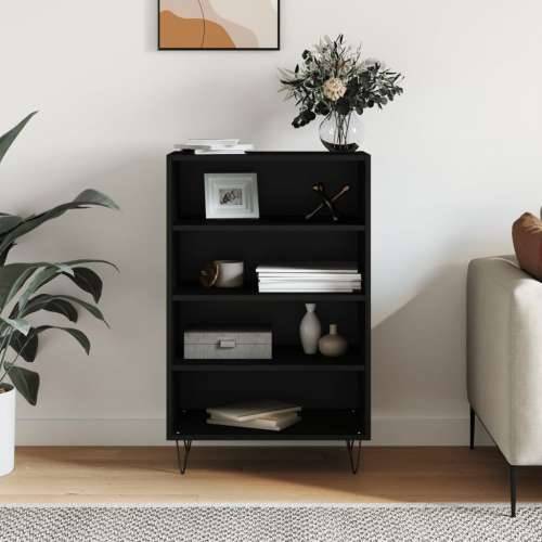 Visoka komoda crna 57 x 35 x 90 cm od konstruiranog drva - Crna 1 Cijena