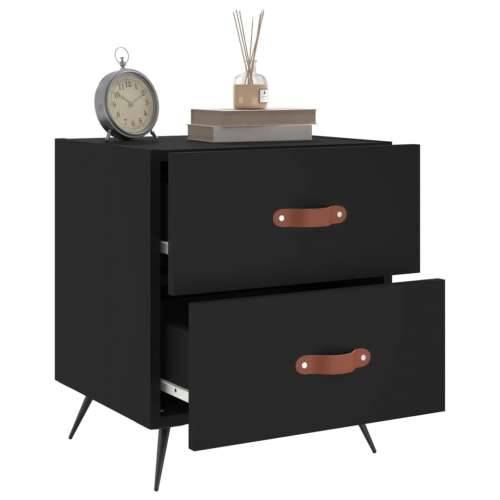 Noćni ormarići 2 kom crni 40 x 35 x 47,5 cm konstruirano drvo - Crna 2 Cijena
