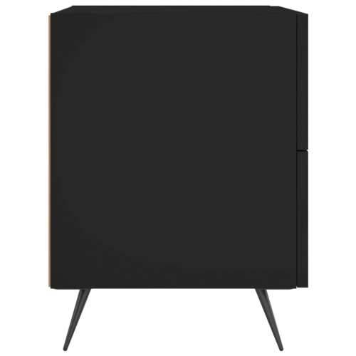 Noćni ormarići 2 kom crni 40 x 35 x 47,5 cm konstruirano drvo - Crna 2 Cijena