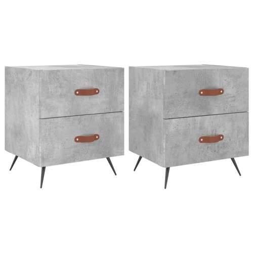Noćni ormarići 2 kom boja betona 40x35x47,5cm konstruirano drvo - Beton siva 2 Cijena