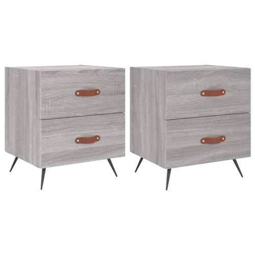 Noćni ormarići 2 kom boja hrasta 40x35x47,5cm konstruirano drvo - Sivi hrast sonoma 2 Cijena