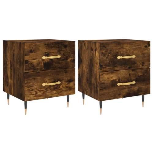 Noćni ormarići 2 kom boja hrasta 40x35x47,5cm konstruirano drvo - Dimljeni hrast 2 Cijena