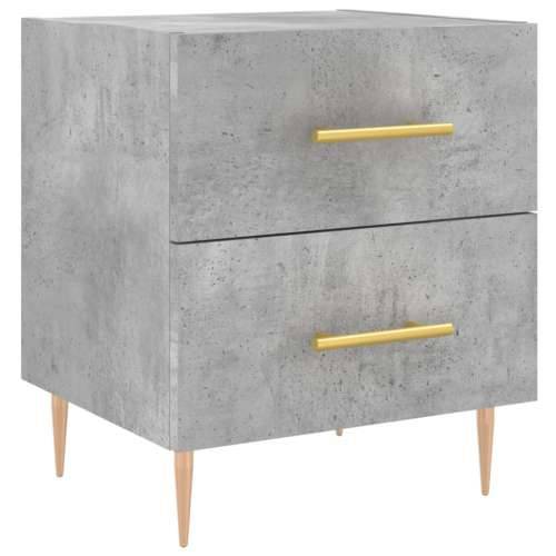 Noćni ormarić boja betona 40 x 35 x 47,5 cm konstruirano drvo - Beton siva 1 Cijena