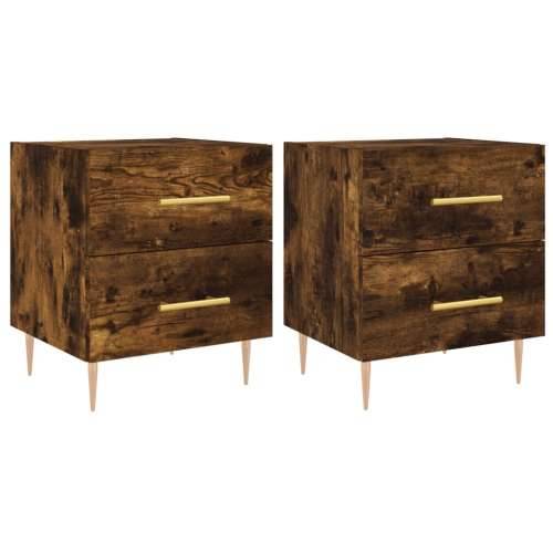 Noćni ormarići 2 kom boja hrasta 40x35x47,5cm konstruirano drvo - Dimljeni hrast 2 Cijena
