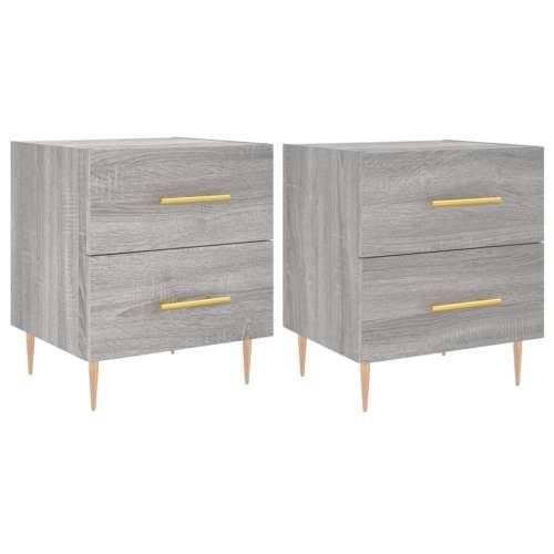 Noćni ormarići 2 kom boja hrasta 40x35x47,5cm konstruirano drvo - Sivi hrast sonoma 2 Cijena