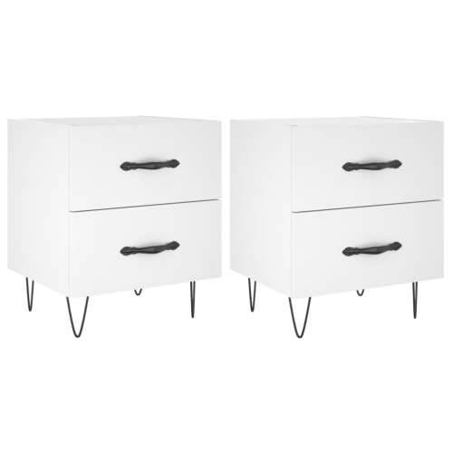 Noćni ormarići 2 kom bijeli 40x35x47,5 cm od konstruiranog drva - Bijela 2 Cijena