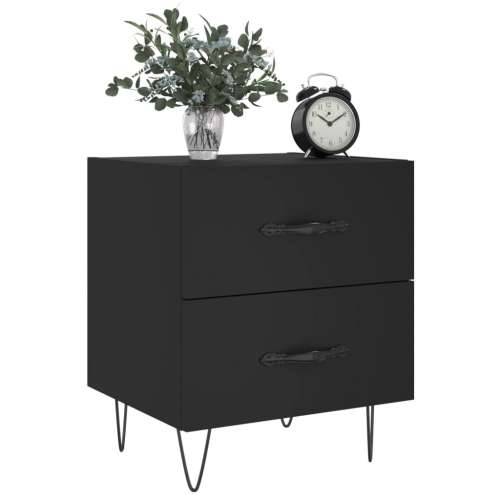 Noćni ormarići 2 kom crni 40 x 35 x 47,5 cm konstruirano drvo - Crna 2 Cijena
