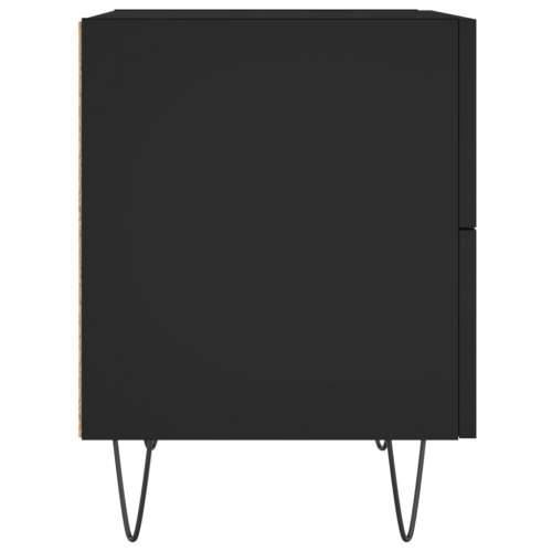 Noćni ormarići 2 kom crni 40 x 35 x 47,5 cm konstruirano drvo - Crna 2 Cijena