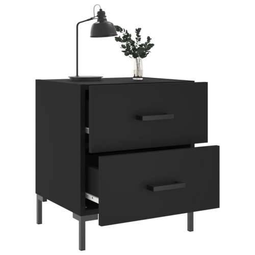 Noćni ormarići 2 kom crni 40 x 35 x 47,5 cm konstruirano drvo - Crna 2 Cijena