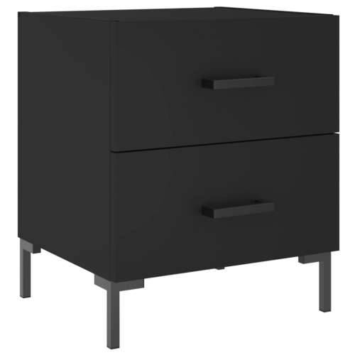 Noćni ormarići 2 kom crni 40 x 35 x 47,5 cm konstruirano drvo - Crna 2 Cijena