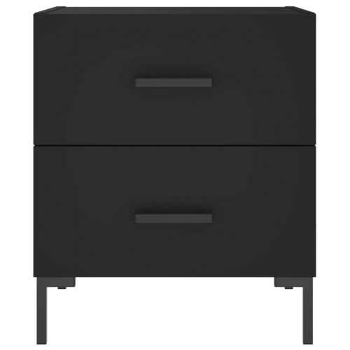 Noćni ormarići 2 kom crni 40 x 35 x 47,5 cm konstruirano drvo - Crna 2 Cijena
