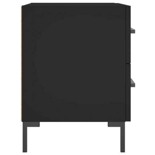 Noćni ormarići 2 kom crni 40 x 35 x 47,5 cm konstruirano drvo - Crna 2 Cijena