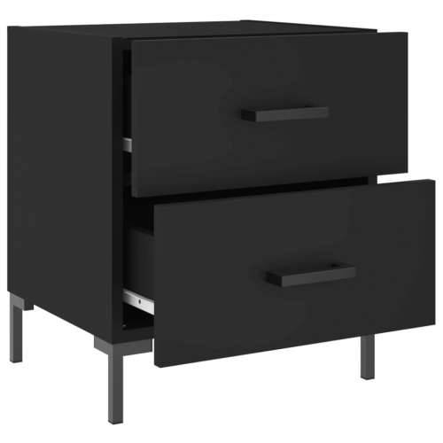 Noćni ormarići 2 kom crni 40 x 35 x 47,5 cm konstruirano drvo - Crna 2 Cijena