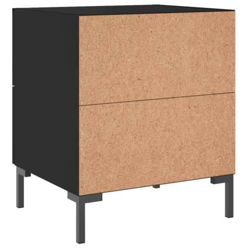 Noćni ormarići 2 kom crni 40 x 35 x 47,5 cm konstruirano drvo - Crna 2 Cijena