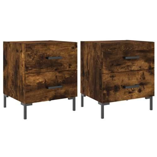 Noćni ormarići 2 kom boja hrasta 40x35x47,5cm konstruirano drvo - Dimljeni hrast 2 Cijena