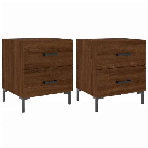 Noćni ormarići 2 kom boja hrasta 40x35x47,5cm konstruirano drvo - Smeđi hrast 2 Cijena