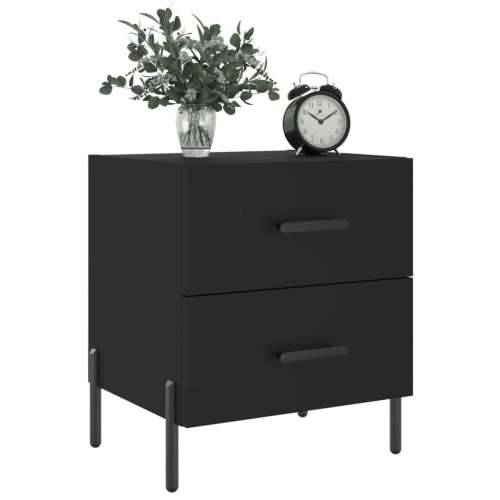 Noćni ormarići 2 kom crni 40 x 35 x 47,5 cm konstruirano drvo - Crna 2 Cijena