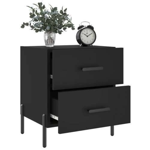 Noćni ormarići 2 kom crni 40 x 35 x 47,5 cm konstruirano drvo - Crna 2 Cijena