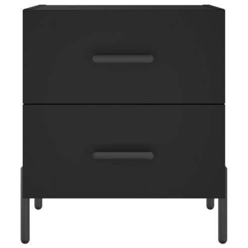 Noćni ormarići 2 kom crni 40 x 35 x 47,5 cm konstruirano drvo - Crna 2 Cijena
