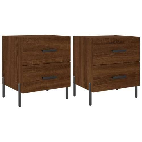 Noćni ormarići 2 kom boja hrasta 40x35x47,5cm konstruirano drvo - Smeđi hrast 2 Cijena