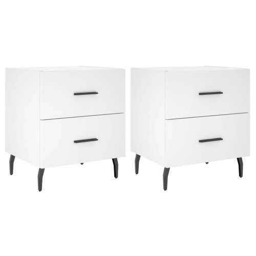 Noćni ormarići 2 kom bijeli 40x35x47,5 cm od konstruiranog drva - Bijela 2 Cijena