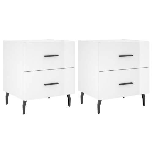 Noćni ormarići 2 kom sjajni bijeli 40 x 35 x 47,5 cm drveni - Visoko sjajno bijela 2 Cijena