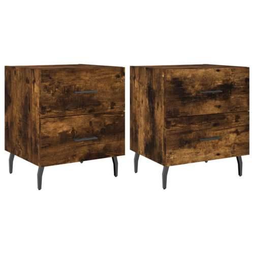 Noćni ormarići 2 kom boja hrasta 40x35x47,5cm konstruirano drvo - Dimljeni hrast 2 Cijena