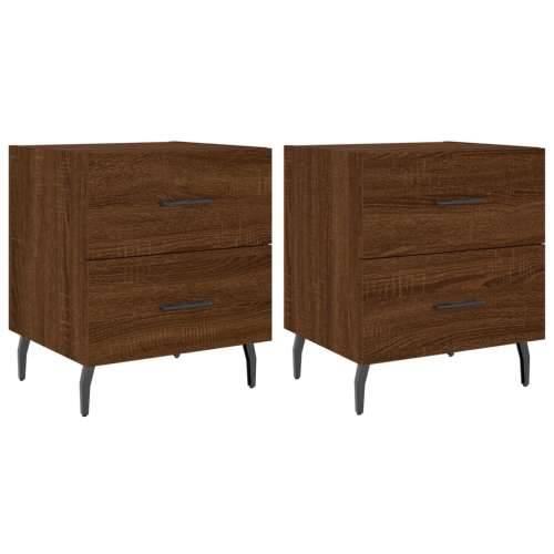 Noćni ormarići 2 kom boja hrasta 40x35x47,5cm konstruirano drvo - Smeđi hrast 2 Cijena