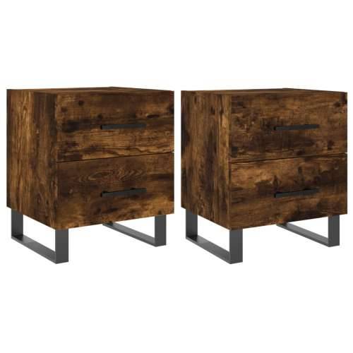 Noćni ormarići 2 kom boja hrasta 40x35x47,5cm konstruirano drvo - Dimljeni hrast 2 Cijena