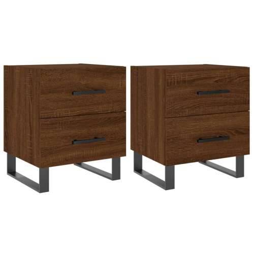 Noćni ormarići 2 kom boja hrasta 40x35x47,5cm konstruirano drvo - Smeđi hrast 2 Cijena