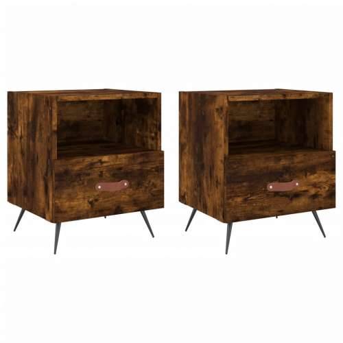 Noćni ormarići 2 kom boja hrasta 40x35x47,5cm konstruirano drvo - Dimljeni hrast 2 Cijena