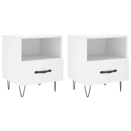 Noćni ormarići 2 kom bijeli 40x35x47,5 cm od konstruiranog drva - Bijela 2 Cijena