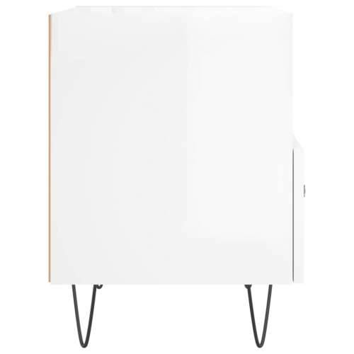 Noćni ormarić sjajni bijeli 40 x 35 x 47,5 cm konstruirano drvo - Visoko sjajno bijela 1 Cijena