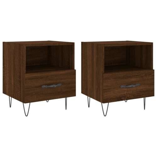 Noćni ormarići 2 kom boja hrasta 40x35x47,5cm konstruirano drvo - Smeđi hrast 2 Cijena