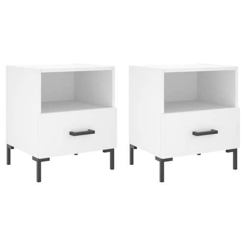 Noćni ormarići 2 kom bijeli 40x35x47,5 cm od konstruiranog drva - Bijela 2 Cijena