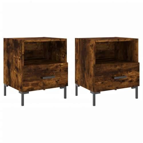 Noćni ormarići 2 kom boja hrasta 40x35x47,5cm konstruirano drvo - Dimljeni hrast 2 Cijena