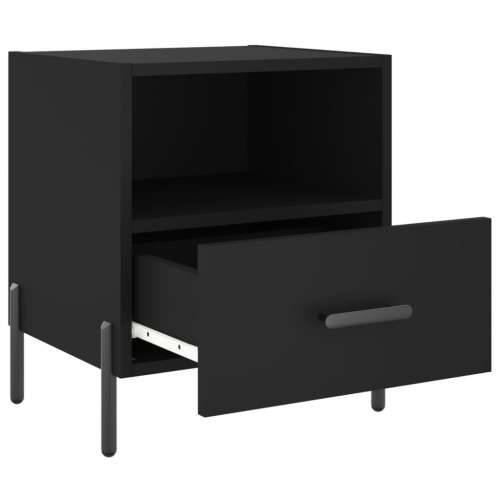 Noćni ormarići 2 kom crni 40 x 35 x 47,5 cm konstruirano drvo - Crna 2 Cijena
