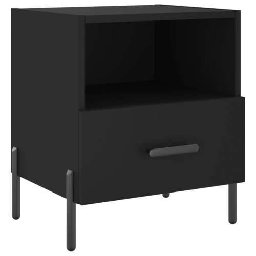 Noćni ormarići 2 kom crni 40 x 35 x 47,5 cm konstruirano drvo - Crna 2 Cijena