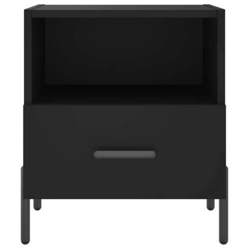 Noćni ormarići 2 kom crni 40 x 35 x 47,5 cm konstruirano drvo - Crna 2 Cijena