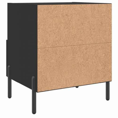 Noćni ormarići 2 kom crni 40 x 35 x 47,5 cm konstruirano drvo - Crna 2 Cijena